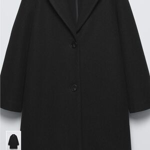Zara Classic Black Kids Pea Coat